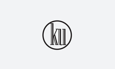 KU, UK, K, U Abstract Letters Logo Monogram