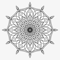 simple mandala design for coloring book