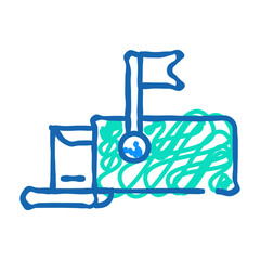 direct mail advertising doodle icon sketch vector. direct mail advertising sign. isolated symbol illustration