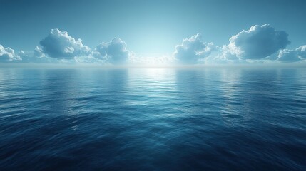 Fototapeta premium Tranquil Ocean Under a Cloudy Sky