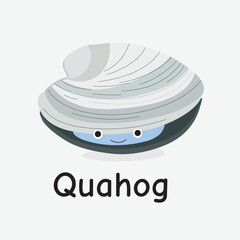 Quahog Vector Illustration: Hard-Shelled Marine Mollusk © Shafura