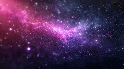 Naklejka premium Vibrant Nebula with Purple and Red Flashes, a cosmic landscape filled with countless stars, showcasing the beauty and mystery of the universe in a minimalist setting.
