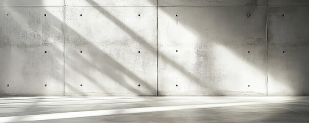 Concrete wall with sunlight and shadows