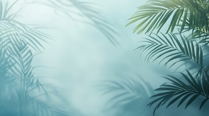 Soft Green Tropical Leaves Background
