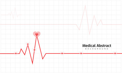 Medical Background with heart shapes
