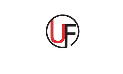 UF, FU, F, U Abstract Letters Logo Monogram