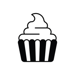 Cupcake vector icon