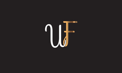 UF, FU, F, U Abstract Letters Logo Monogram