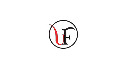 UF, FU, F, U Abstract Letters Logo Monogram