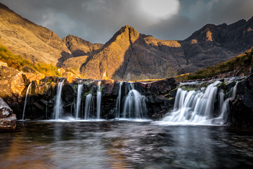 Waterfalls at the Fairy Pools, Skye