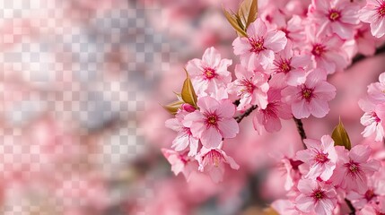 Naklejka premium Beautiful Pink Cherry Blossom Blooming in Spring