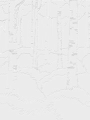 embossed image of forest