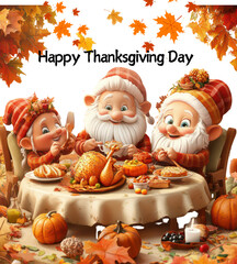Thanksgiving Gnomes Family, Gnomes with Pumpkin, Autumn Leaves Gnomes, Thanksgiving Gnomes Art, Happy Thanksgiving Gnomes
Pumpkin and Gnome Design