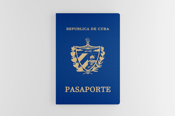 Cuba Passport isolated on white background. Cuban passport
