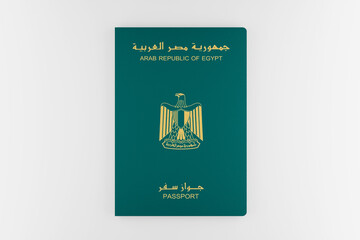 Egypt passport isolated on white background. Egyptian passport