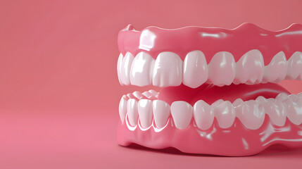 Obraz premium Minimalist Image of Teeth for Dentist Concept.
