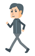 健康のためにウォーキングをする人