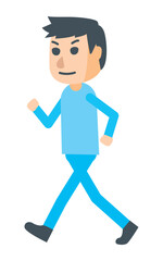 健康のためにウォーキングをする人