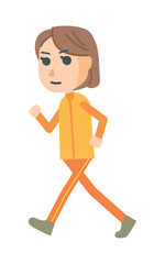 健康のためにウォーキングをする人