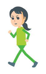 健康のためにウォーキングをする人