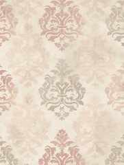 Obraz premium Aged Distressed Paper Texture with Damask-Patterned Shapes