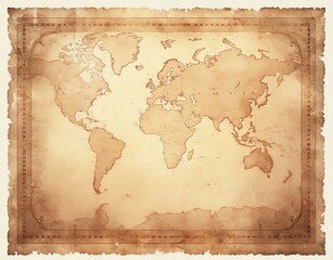 Beige and Gray Aged Distressed Paper Texture with Map