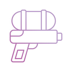 water gun gradient icon with white background vector stock illustration