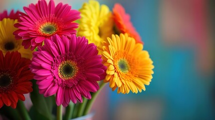 Fototapeta premium Vibrant Flower Bouquet in Bright Colors