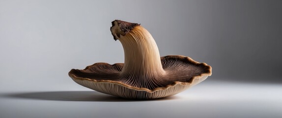 Obraz premium Elegant mushroom with smooth texture and rich colors, showcasing natural beauty and organic growth Ideal for culinary uses or nature themed concepts
