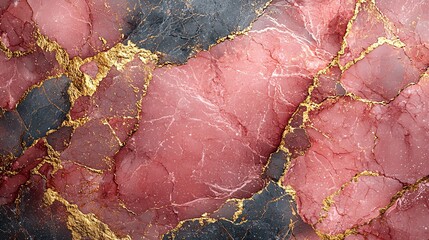 A light pastel red marble background with intricate gold veins running throughout, offering a luxurious and calming vibe