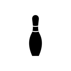 Bowling icon vector. bowling ball and pin sign and symbol.