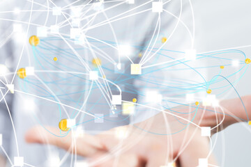 network digital interface in hand