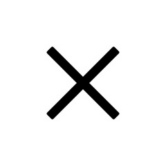 Close icon vector. Delete sign and symbol. cross sign