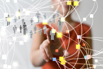 abstract social network scheme, which contains business people