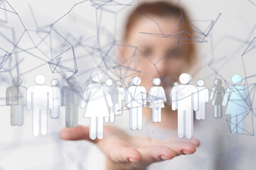 conference Digital Network and data concept 3d