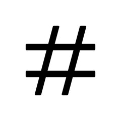 Hashtag icon vector. hashtag sign and symbol