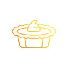 Pumpkin Pie vector icon