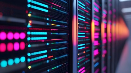 Naklejka premium Server Room Lights