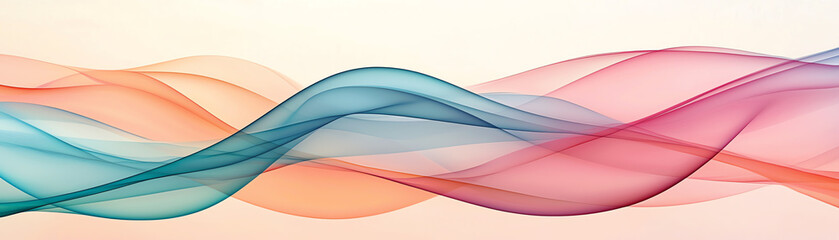 Colorful wave pattern on a soft background, abstract design.