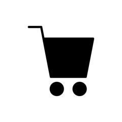 Shopping icon vector. Shopping cart sign and symbol. Trolley icon