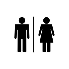 Toilet icon vector. Girls and boys restrooms sign and symbol. bathroom sign. wc, lavatory