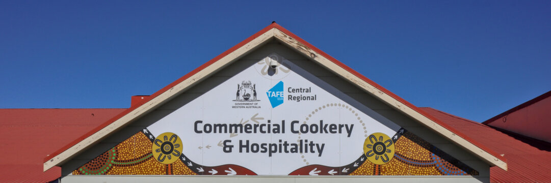 Central Regional Technical and Further Education (TAFE) building in Kalgoorlie, where certificate programs in commercial cookery and hospitality courses are presented