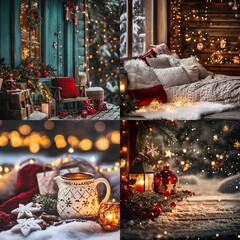 christmas tree with gifts and decorations interior indoors xmas mood
