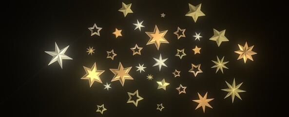 XMAS Stars - golden stars -