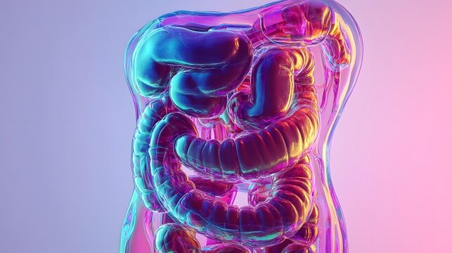 Holographic Glass Model of the Digestive System