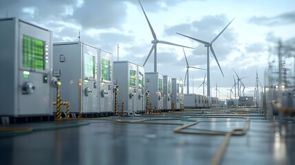 Obraz premium Wind Farm Power Station