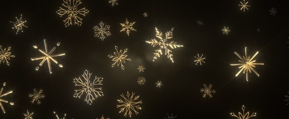 With Realistic Snowflakes Overlay On Light Silver Backdrop. Xmas Holidays
