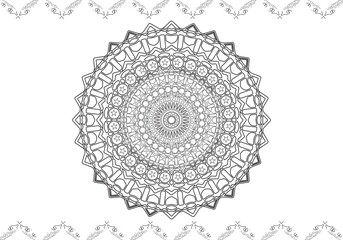 Hand- Drawn Mandala Coloring Page | Mandala Coloring Page For Adults | Floral Mandala Coloring Page