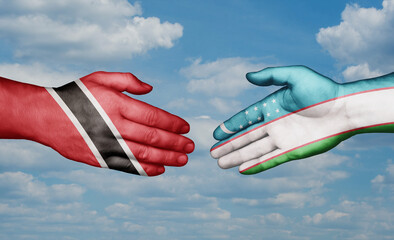 Uzbekistan and Trinidad and Tobago country handshaking