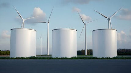 Fototapeta premium Wind Turbine Mockup